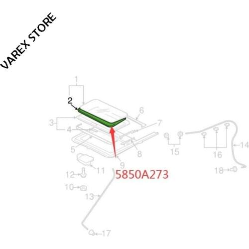 Skylight strip for M itsubishi Outlander OEM: 5850A273