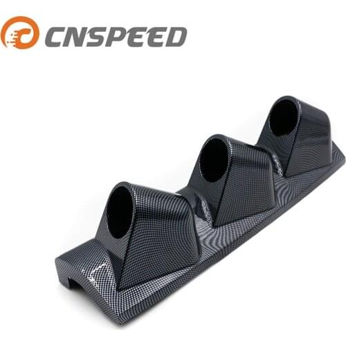 CNSPEED 52mm Universal 3 Hole Right Hand Drive Auto Car A Pillar Carbon Fiber Triple Gauge Holder Gauge Pod Meter YC101030