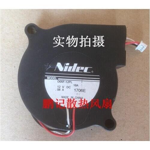 Nidec D05F-12PL 18A Server Cooling Fan DC 12V 0.08A 50x50x15mm 3-wire