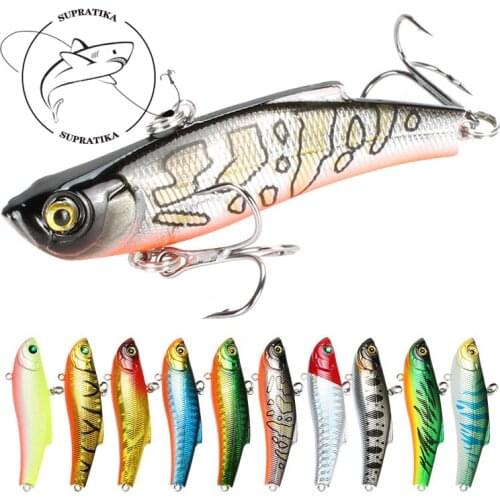 VIB Sea Fishing Lure Outdoor 10pcs/set 7cm/17.8g Artificial Plastic Hard Bait ABS Bionic Bait 6# Three Hook Depth Dive 0.5-3m