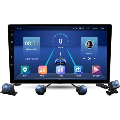 Wanqi Android 9 seamless 4-CH Camera car dvd multimedia player radio video Stereo gps navi system with 360 Panoramic Head Unit