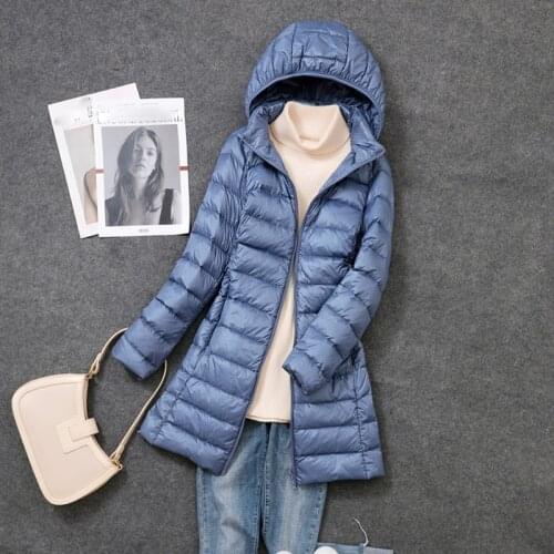 Autumn Winter Plus Size 90% White Duck Down Coat women Hooded Ultra Light Down Jackets women Windproof Warm Parka M-5XL