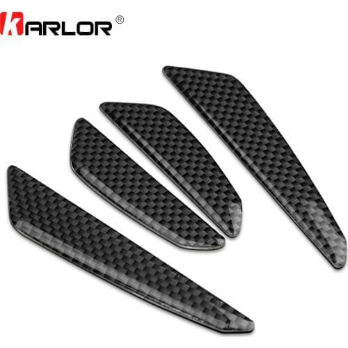 1 Set Carbon Fiber Quality Anti Collision Prevention Bar Tape 100% 3D Door Red Black Silver Car Auto Emblem Sticker Car Styling