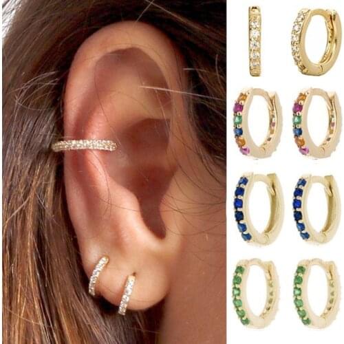 1Pc 6/8/10mm Small Girls Hoop Earring Tiny Ear Ring Cartilage Huggie Piercing Hoop Stud Conch Earlobe Tragus Circle Women Hoop