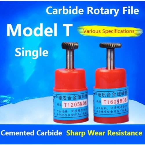 1pcs Model T shank diameter 6mm Tungsten Carbide Rotary File Milling Cutter Rotary Tool File