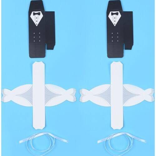 100Pcs Wedding Favor Candy Box Bride & Groom Dress Tuxedo Party 2018 New