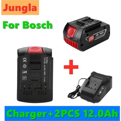18V 18000mAh Rechargeable For Bosch 18V Battery Backup18.0Ah Portable Replacement BAT609 Indicator light+3A Battery Charger