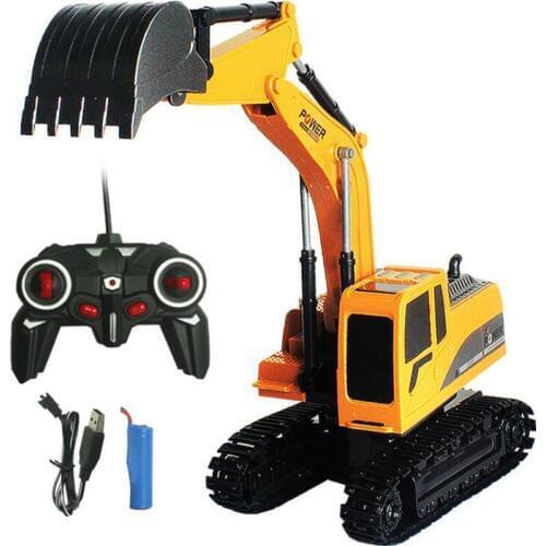 2.4Ghz 6 Channel 1:24 RC Excavator toy remote Engineering Car Alloy and plastic Excavator toy For kids Christmas gift