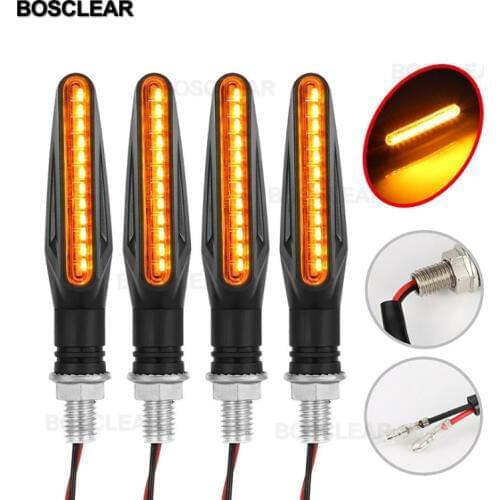 2pcs 12 LED Universal Sequential Flowing LED Turn Signal Indicator Lights Brake Lamp Motorcycle Light for Honda for Yamaha boscl