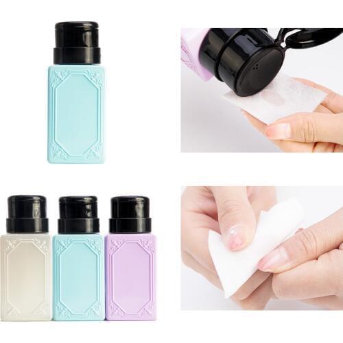 230ml Nail Polish Remover Pressure Bottle New Alcohol Pressure Bottle Macaron Candy Color Unloading UV Gel Polish Nail Art