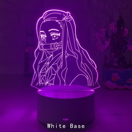 3D Demon Slayer Kimetsu No Yaiba Nezuko Kamado Figure Led Night Light for Bedroom Decor Nightlight Kids Child Table Lamp Gift