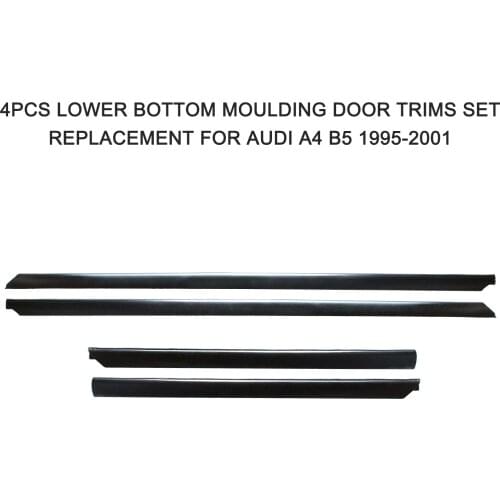 4PCS Lower Bottom Moulding Door Trims Set Replacement for A-UDI A4 B5 1995-2001 Car Accessories