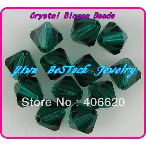 Free Shipping, 720pcs/Lot 3mm emerald color Chinese Top Quality Crystal Bicone Beads