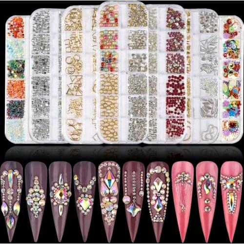 12 Grid/Set Glitter Flakes 3D Sequins Sparkly Butterfly Flakes Polish Decor for Nail Art Accessories Sequins Polish Decoration