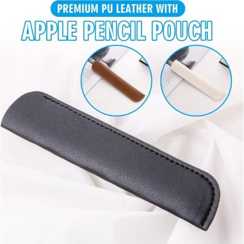 New Pencil Holder Cover Case Portable Pencil Pouch PU Leather Protective Carrying Bag Sleeve Pen Pouch Office School Supplies