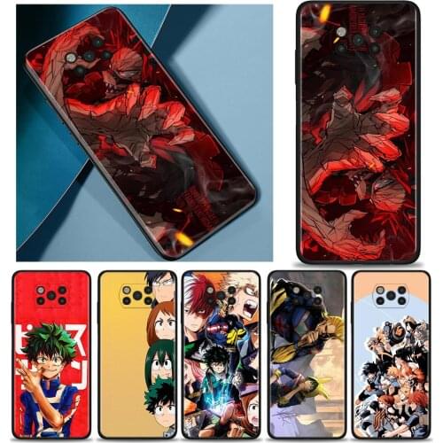 Phone Case For Xiaomi Mi Poco X3 Pro F3 X3 GT M3 X3 NFC F1 M3 Pro 5G F3 GT Black Soft Cover Coque Japan Anime My Hero Academia