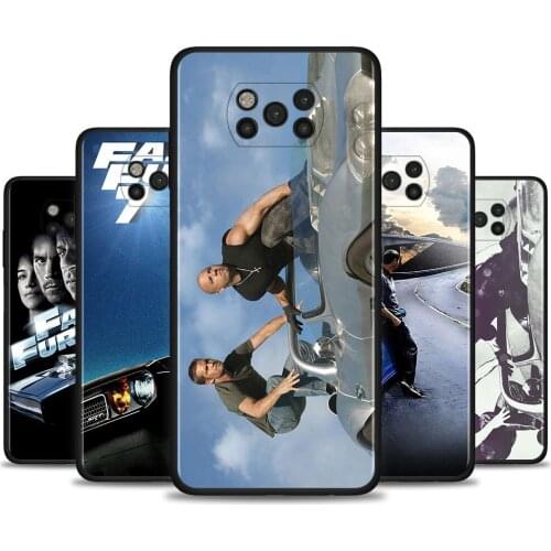 Phone Case for Xiaomi Poco X3 Pro X3 NFC M3 Pro F3 GT Black Shell Coque Soft Cover Fast and Furious