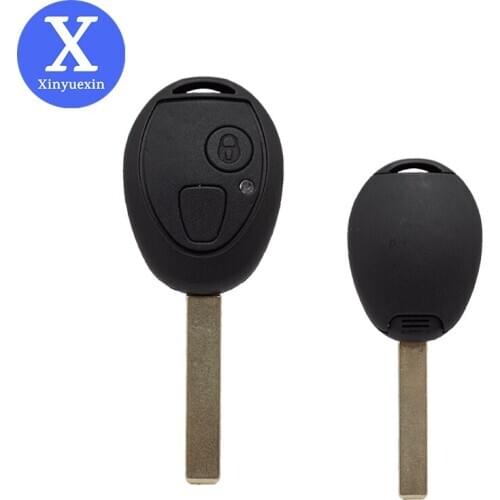 Xinyuexin Car Key Case Shell Fob for Bmw Mini Cooper Blank Car Key 2 Buttons Uncut Blade Remote Car Key Shell 2002-2005