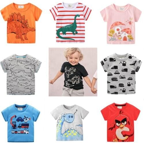 Summer childrens clothing boys' short sleeve T-shirt childrens Sweatshirt childrens cotton clothes girls' T-shirt Animal Prin