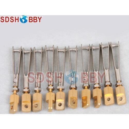 10pcs*D3mm Metal Clevis with Solid Shaft M3xL21mm for Nitro Airplanes and Electric Airplanes
