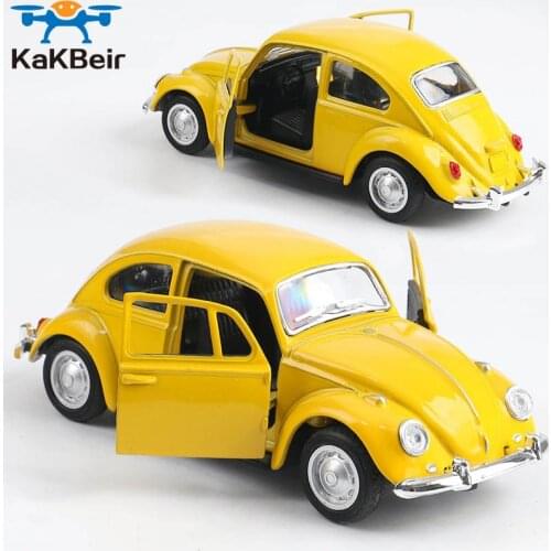 KaKBeir High Simulation Retro Classic Beetle, 1:36 Alloy Car Models, Metal Diecasts, Pull Back Toy Vehicles, Free Shipping