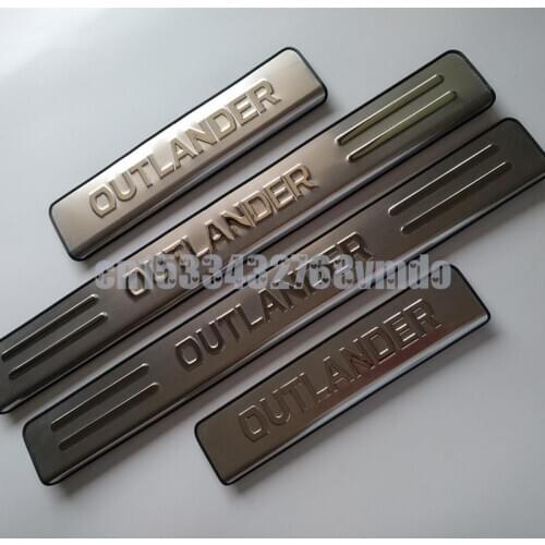 ACCESSORIES FIT FOR 2007 2008 2009 2010 2011 2012 MITSUBISHI OUTLANDER STAINLESS DOOR SILL PLATE TRIM SCUFF PANEL PROTECTOR STEP
