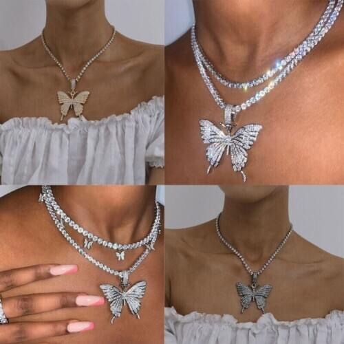 Butterfly necklace fashion design single layer simple versatile claw chain for girlfriend gift Best Sellers
