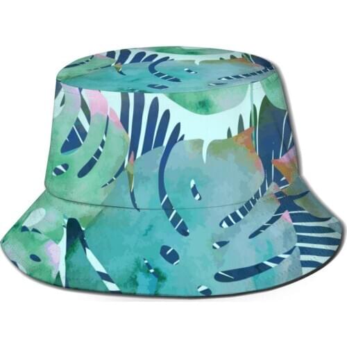 CINESSD 2021 New Fishermans Hat Unisex Fashion Bob Cap Palm Leaves Hip Hop Gorros Panama Windproof outdoor Bucket Hat