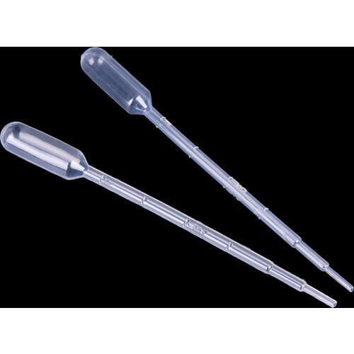 100Pcs 1ML Pipettes Disposable Plastic Graduated Pasteur Pipette Dropper Polyethylene Available
