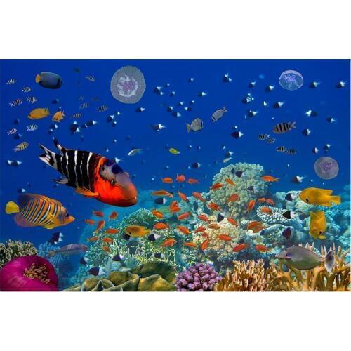 Custom photo wallpaper for walls 3 d wall murals wallpaper mural Underwater world aquarium of Marine biology 3 d TV setting wall
