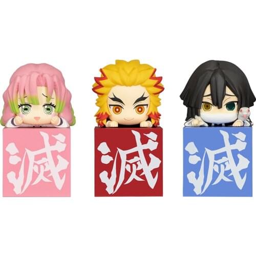 Pre-Sale Demon Slayer Rengoku Kyoujurou Iguro Obanai Papa Q Version Model Toy Pvc Model Cartoon Toys Anime Toys Gift