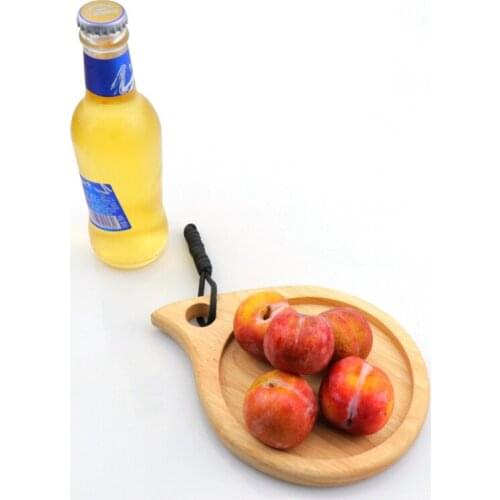 Simple Wood Cutting Board Portable Round Outdoor Picnic Two-sided Tray Dormitory Cutting Vegetable Plank Home Kitchne Supplies