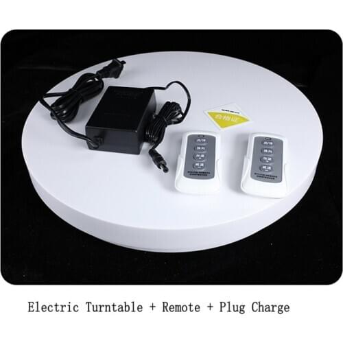 HQ 35/45/60CM Remote Control Three-Speed Gear Electric Rotating Turntable Display Stand Base Lazy Susan for Photography Shooting