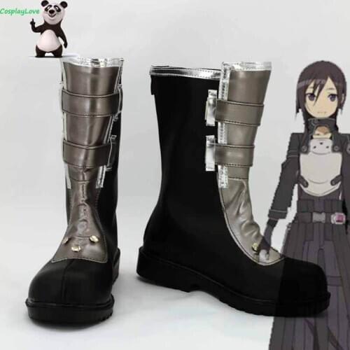 Sword Art Online II SAO Sodo Ato Onrain Gun Gale Online GGO Kirigaya Kazuto Kirito Cosplay Shoes Cosplay Boots