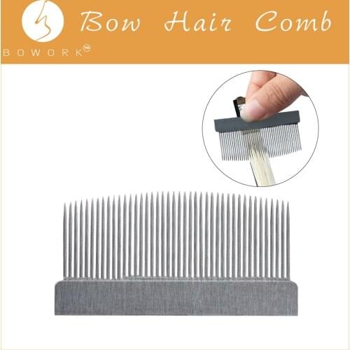 BOWORK Horse Hair Comb Horsehair Brush Tools For Clean Bow Hair Brushes Pin Brush Stainless Steel