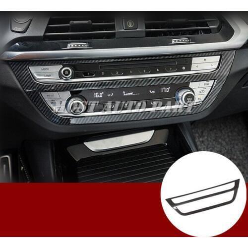 Carbon Fiber Style Center Console CD Panel Cover For BMW X3 X4 G01 G02 2018-2020 Car accesories interior Car decoration