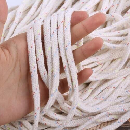 100 yards cotton rope 6mm wide mixed color hollow braided rope cotton rope childrens hat rope flat new waistband rope