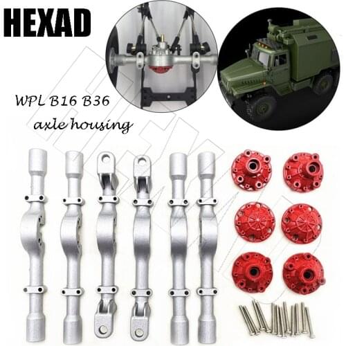 1/12 RC Metal Front And Rear Axle Housings WPL B16 B16-K B36 B36-K 6-Wheel Drive Military Truck Remote Control Car Upgrade Parts