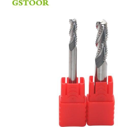 1PC HRC58 3F roughing tungsten cobalt alloy rough rolling end mill diameter aluminum milling cutter