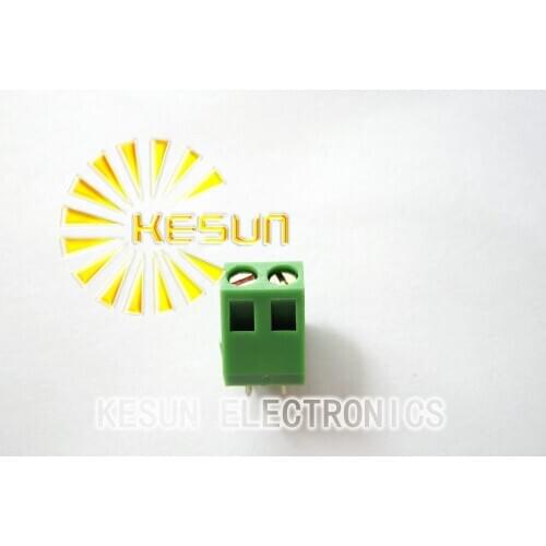 100PCS KF103-5.0-2P KF103 2Pin 5.0mm Straight Pin PCB Screw Terminal Block ROHS