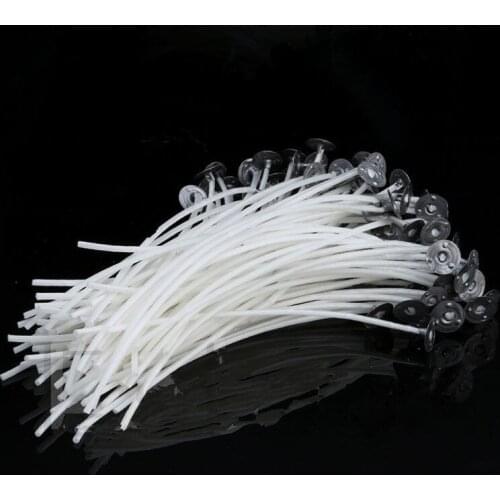100Pcs/set Candle Wicks Smokeless Wax Pure Cotton Core DIY Candle Making Pre-waxed Wicks For Party Supplies