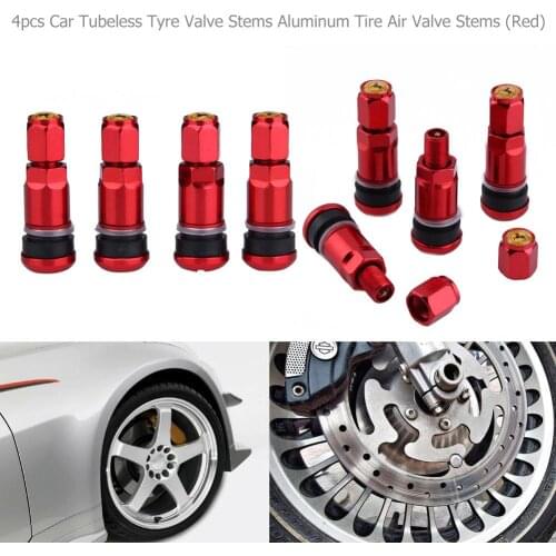 4Pcs Universal Metal Car Motorcycle Tubeless Wheel Tyre Valve Stem Caps Aluminum Alloy Tire Air Valve Stems Car Accessories