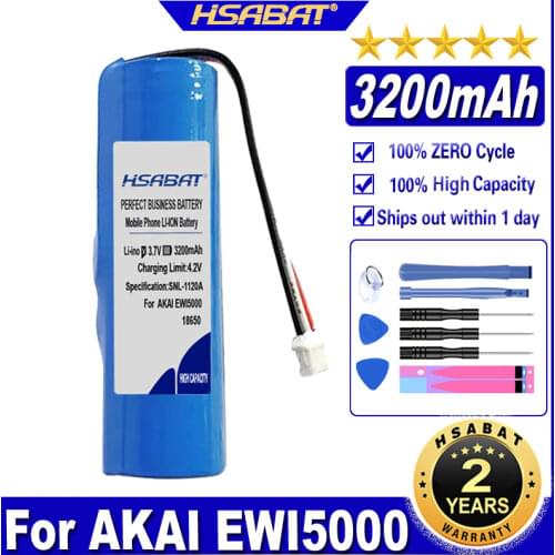 HSABAT EWI5000 3200mAh Battery for AKAI EWI5000 18650 16650 electronic blowpipe