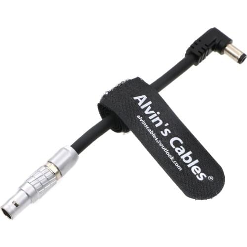 Alvins Cables Z CAM E2 Flagship to DC Power Cable 2 Pin to Right Angle DC from Nitze Plate