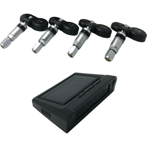 Wireless Car Auto TPMS Tire Pressure Monitoring + 4 Internal Sensors Black