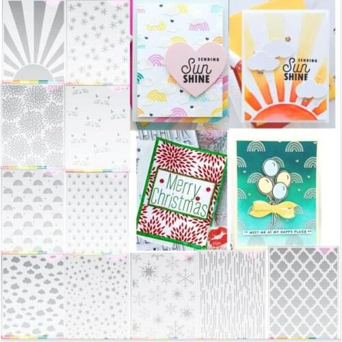 French flower background Mask Plastic Stencil Graduation for DIY Scrapbook / Album Decoration Embossed DIY Paper Card B010