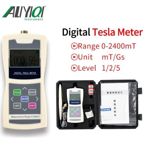 Surface Magnetic Field Permanent Magnetic Material Gauss Meter Handheld Digital Tesla Meter Magnetic Flux Meter Accuracy 1%/2%/5