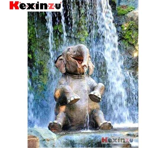 KEXINZU 5D DIY Diamond Painting Full Square Drill Elephant Diamond Embroidery Animal Handcraft Kit Christmas Decoration For Home