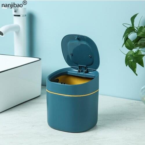 Multifunctional Trash Can Home Car Storage Bucket Living Room Office Mini Desktop Accessories With Lid Garbage Bin Nordic Style