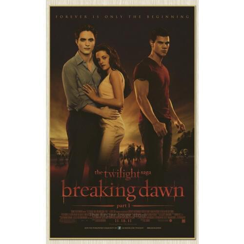 Fashion Twilight New Moon Painting Vintage Old Movie Poster Classic Wallpaper Home Decoration Wall Sticker Classic